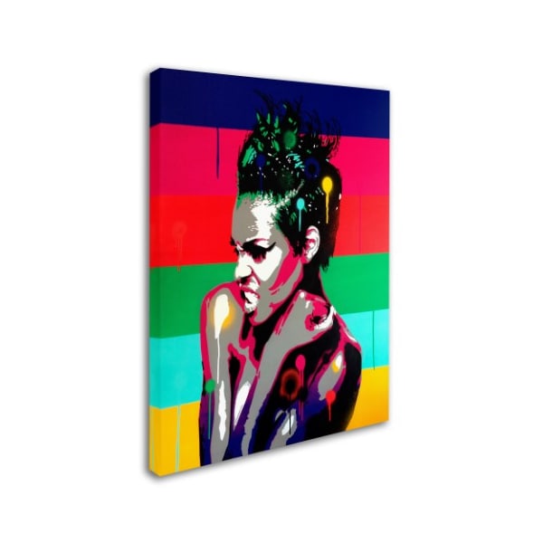 Abstract Graffiti 'Afro Punk 1' Canvas Art,18x24